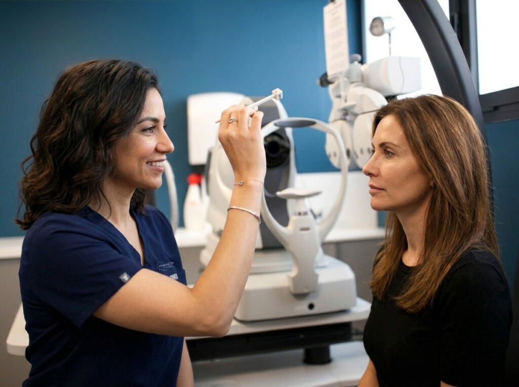 examen vision bilan préopératoire chirurgie réfractive contrôle oeil ophtalmologie