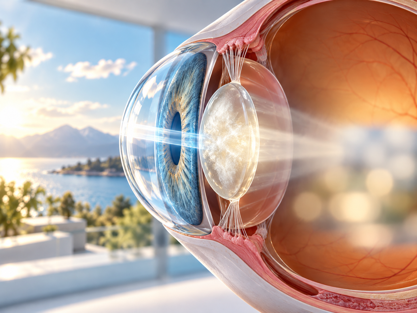 Opération de la cataracte : remplacement du cristallin par un implant intraoculaire